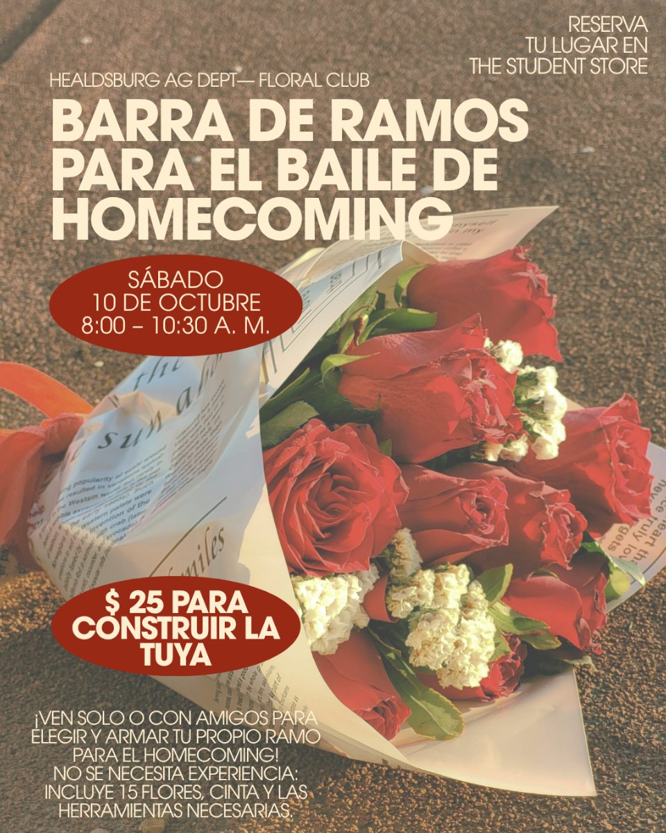 Informational Flyer for bouquet event in Spanish